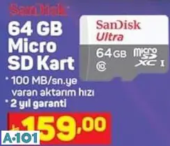 SANDİSK 64 GB MİCRO SD KART